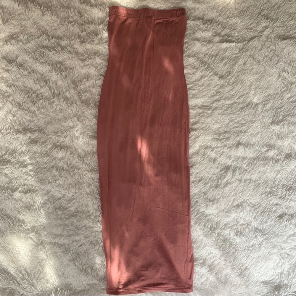 Strapless Pink Body Con Dress